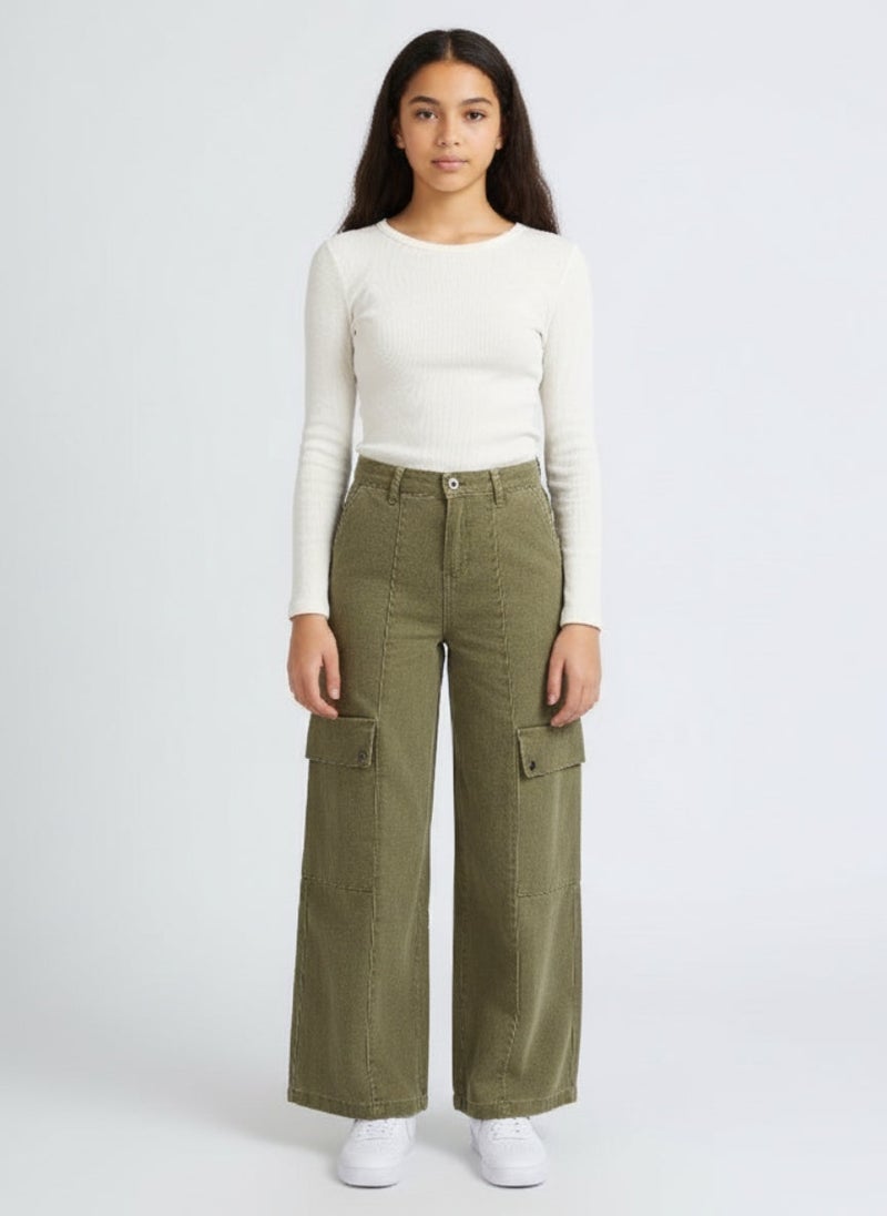 Cloud Fashion Dark Green Cargo Fit - Image 1